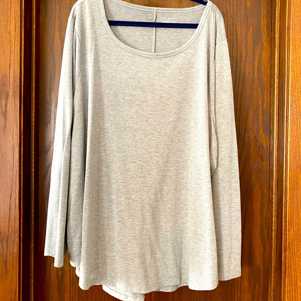 Long sleeve grey glitter tee